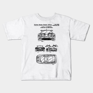 Mercedes Benz C112 Patent Black Kids T-Shirt